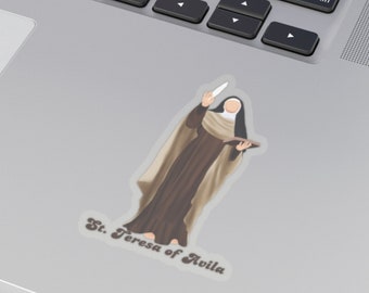 St. Teresa von Avila Kiss-Cut Aufkleber, katholische Heilige Vinyl Aufkleber