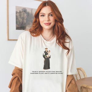 St. Anthony Unisex Softstyle T-Shirt, Catholic Saint Short Sleeve Tee