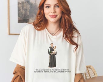 St. Anthony Unisex Softstyle T-Shirt, Catholic Saint Short Sleeve Tee