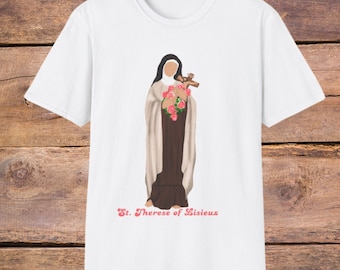 リジューの聖テレーズTシャツ、カトリック聖人Tシャツ
