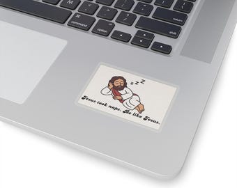 Stickers « Kiss » Jesus siestes, sticker chrétien rigolo