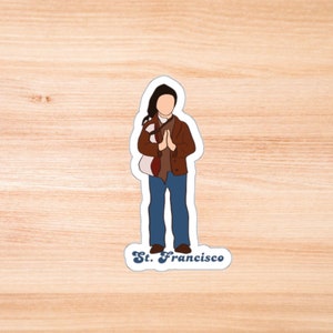 St. Francisco Kiss-Cut Stickers, Catholic Saint Vinyl Decal
