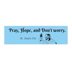 Saint Padre Pio Bumper Sticker, Catholic Car Decor, Christian Vehicle Accessories