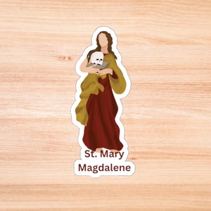 Maria Magdalena Kiss-Cut Stickers, Katholieke Saint Vinyl Decal