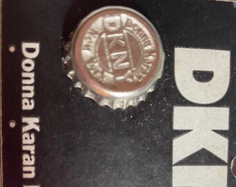 Vintage RARE Donna Karan bottle cap earrings