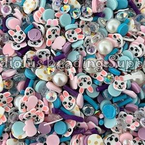 Bunny Clay Slices & Resin, Non Edible Easter Sprinkle Mix, Spring Easter Polymer Clay, Fake Sprinkles, Nail Art Supplies, Shaker Mix, Bunny,