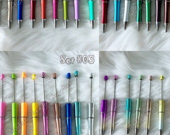 DIY Beadable Pens, Plastic Pens, For Chunky Bubblegum Beads, Pen Blank, Roundtop Pens, Bulk Pens, Custom Gifts, Crafty Party