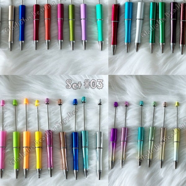 DIY Beadable Pens, Plastic Pens, For Chunky Bubblegum Beads, Pen Blank, Roundtop Pens, Bulk Pens, Custom Gifts, Crafty Party