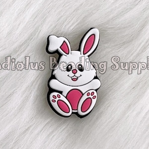 30 mm, Perles de Pâques, Perles en silicone, Focales en silicone, Perles en silicone en vrac, Accessoires de bricolage, Perles colorées, Perles lapin