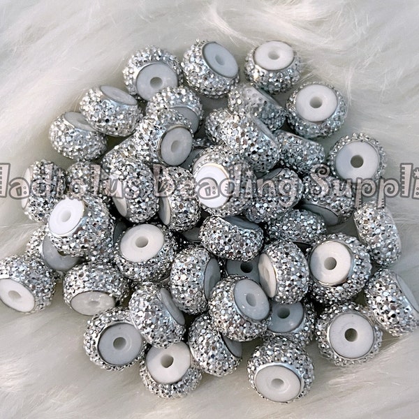 12mm Spacer, Glitter Round Spacers, Metal Alloy Beads, Rhinestone Spacers, Loose Beads, Colorful Beads, Chunky Beads, Wholesale Beads, Beads