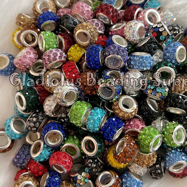 12mm Spacer, Round Spacers, Metal Alloy Beads, Rhinestone Spacers, Loose Beads, Colorful Beads, Chunky Beads, Wholesale Beads, Charm Beads