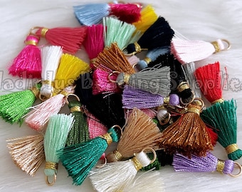 25mm Tassels for Keychain, Mini Ring Tassels, Silk tassels, Tassles Beads, Thin Tassels, Crafting Supplies, Cotton Thread Tassel, Earrings