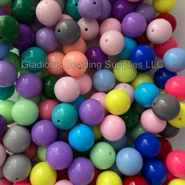 20MM Solid Chunky Beads, Chunky Bubblegum Beads, Acrylic Gumball Beads in Bulk, Bubble Gum Beads, Beading Supplies, Crafting Supplies, Art