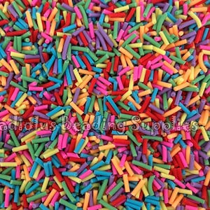 Sprinkles Clay Slices, Mixed Sprinkles, Non Edible Sprinkle Mix, Rainbow Polymer Clay, Fake Sprinkles, Shaker Mix, Decoden Funfetti, Rainbow