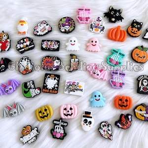 Tiny Halloween Beads, Loose Beads, Colorful Beads, Focal Silicone Beads, Halloween Silicone Beads, Happy Halloween, Scary Beads, Horror Bead