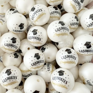 20mm Graduation #2 Dot Print Beads, Graduate Bead, Chucky Bubblegum Beads, Acrylic Gumball Beads, Loose Beads, Beading Supplies, Matte Beads