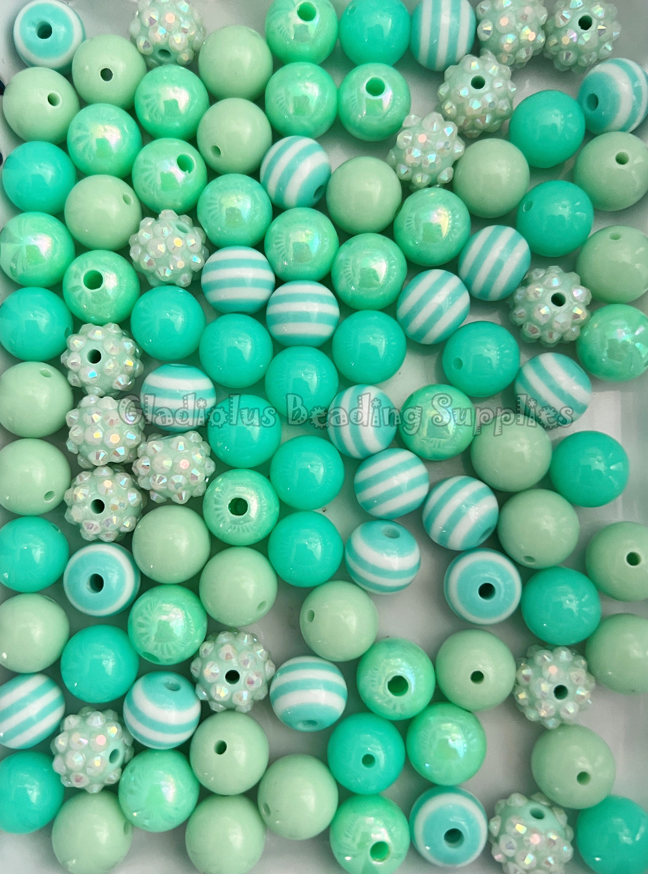 Beading Supply #1202 Valentine Set Beads Craft DIY 100 Qty 12mm Beads Acrylic Beads Round beads Chunky Bubblegum Beads in Bulk