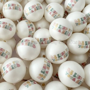 20mm Be Kind To Your Mind Bead, Chucky Bubblegum Beads, Gumball Beads, Loose Beads, Beading Supplies, Matte Beads, Chunky Beads, Round Beads