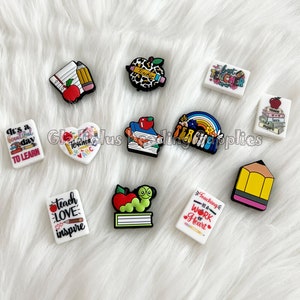 Teacher Beads, Teaching Focal Beads, Silicone Beads, Focal Silicone Beads, Loose Silicone Beads, Crafting Supplies, School Beads