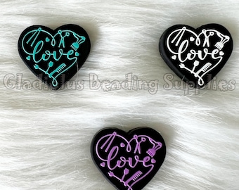 30 mm x 27 mm, cuentas de peluquero, cuentas de silicona, cuentas de silicona focales, cuentas de silicona sueltas, suministros para manualidades, cuentas para el cabello