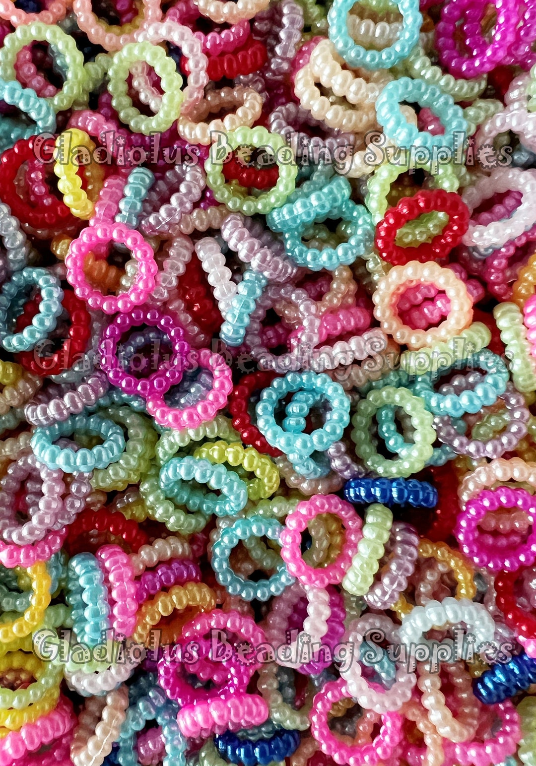 100 Qty, 10mm Spacer, Round Spacers, Acrylic Pearl Spacers, Pearl