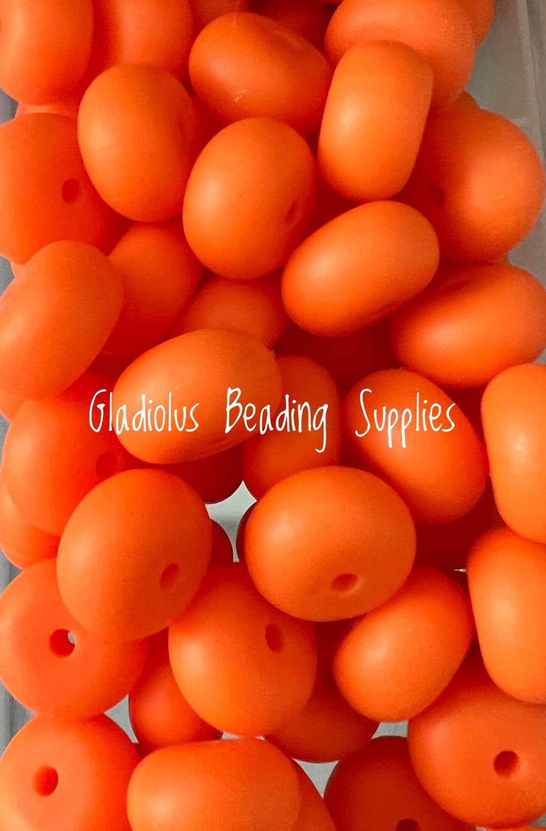 14mm Orange Abacus Beads, Silicone Beads, Colorful Beads, Wholesale