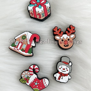 Tiny Christmas Beads, Loose Beads, Colorful Beads, Silicone Beads, Focal Beads, Christmas Silicone Beads, Santa Beads, Merry Christmas Beads