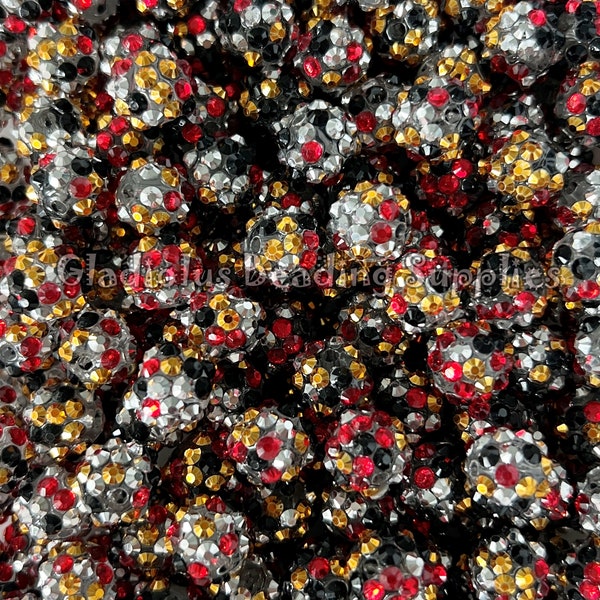 12mm Shadow Rhinestone Beads, Acrylic Rhinestone Beads, Bubblegum Beads, Loose Beads, Chunky Beads, Beading Supplies, Crafting Supplies