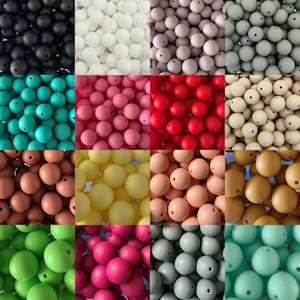 15mm Bulk Beads, Silicone beads, Round Silicone Beads, Wholesale Beads, Loose Beads, Round Beads, Craft Supplies, Keychain Making, DIY Pens