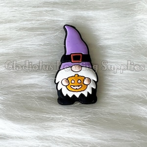 27mm*19mm, Gnome Beads, Halloween Focal Beads, Silicone Beads, Focal Silicone Beads, Loose Silicone Beads, Crafting Supplies, Pumpkin Bead
