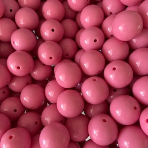 20mm Pink, Bubblegum Beads, Gumball Beads, Chunky Beads, Loose Beads, DIY Pens, Crafting Supplies, DIY Keychain, Acrylic Beads