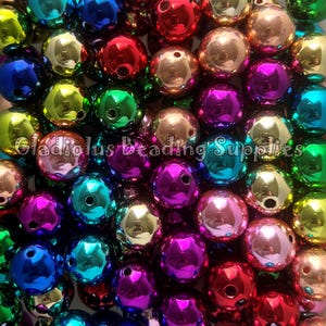 16mm Mixed UV Beads, UV Beads, Shiny Beads, Bubblegum Beads, Loose Beads, Chunky Beads, Crafting Supplies, Gumball Beads, Keychain DIY