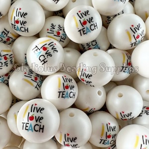 LIVE LOVE TEACH Gumball Beads - 22 LIVE LOVE TEACH Gumball Beads - 22