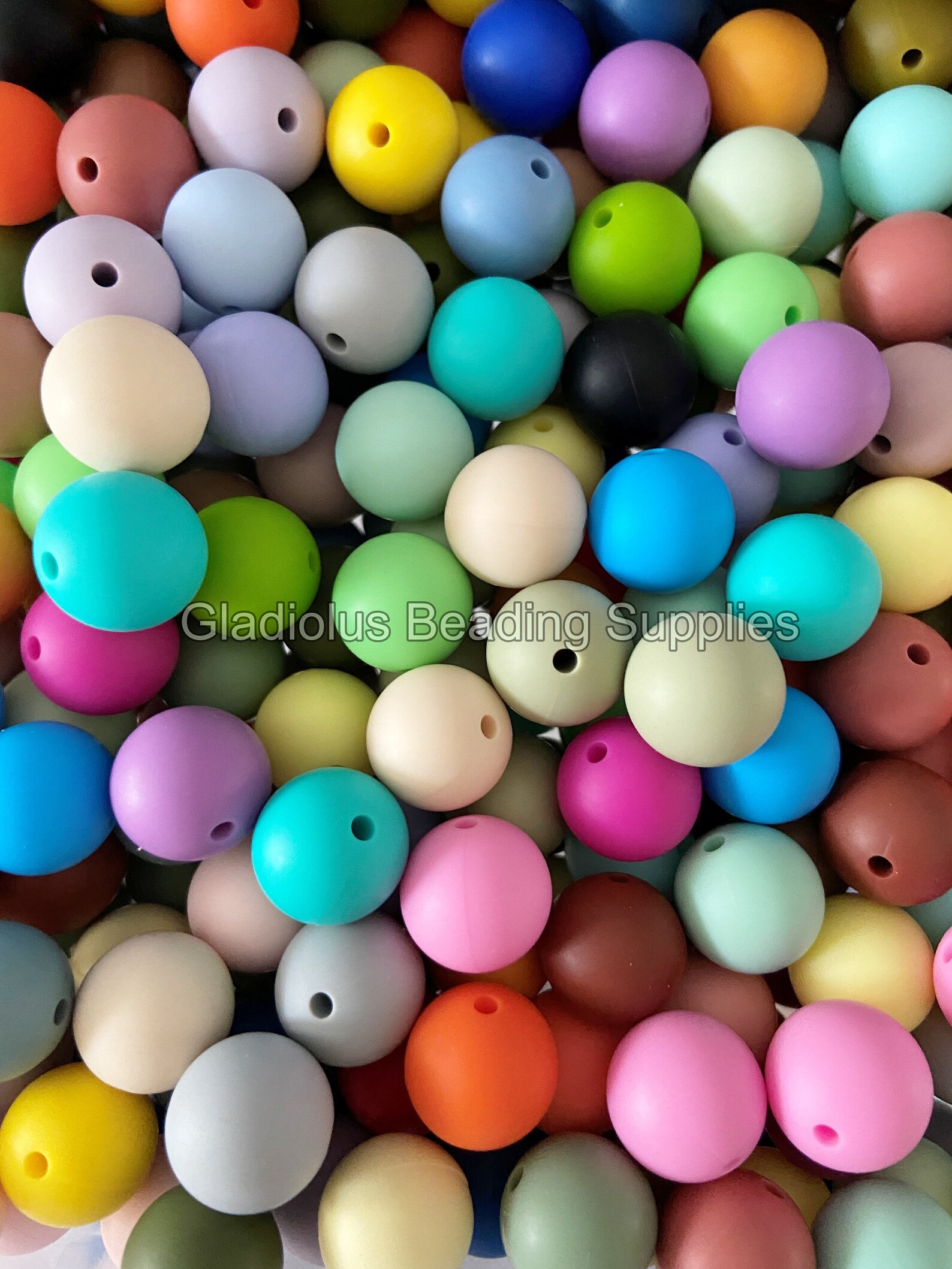 15mm Beads Mixed Solid Silicone Beads Round Silicone Beads Etsy