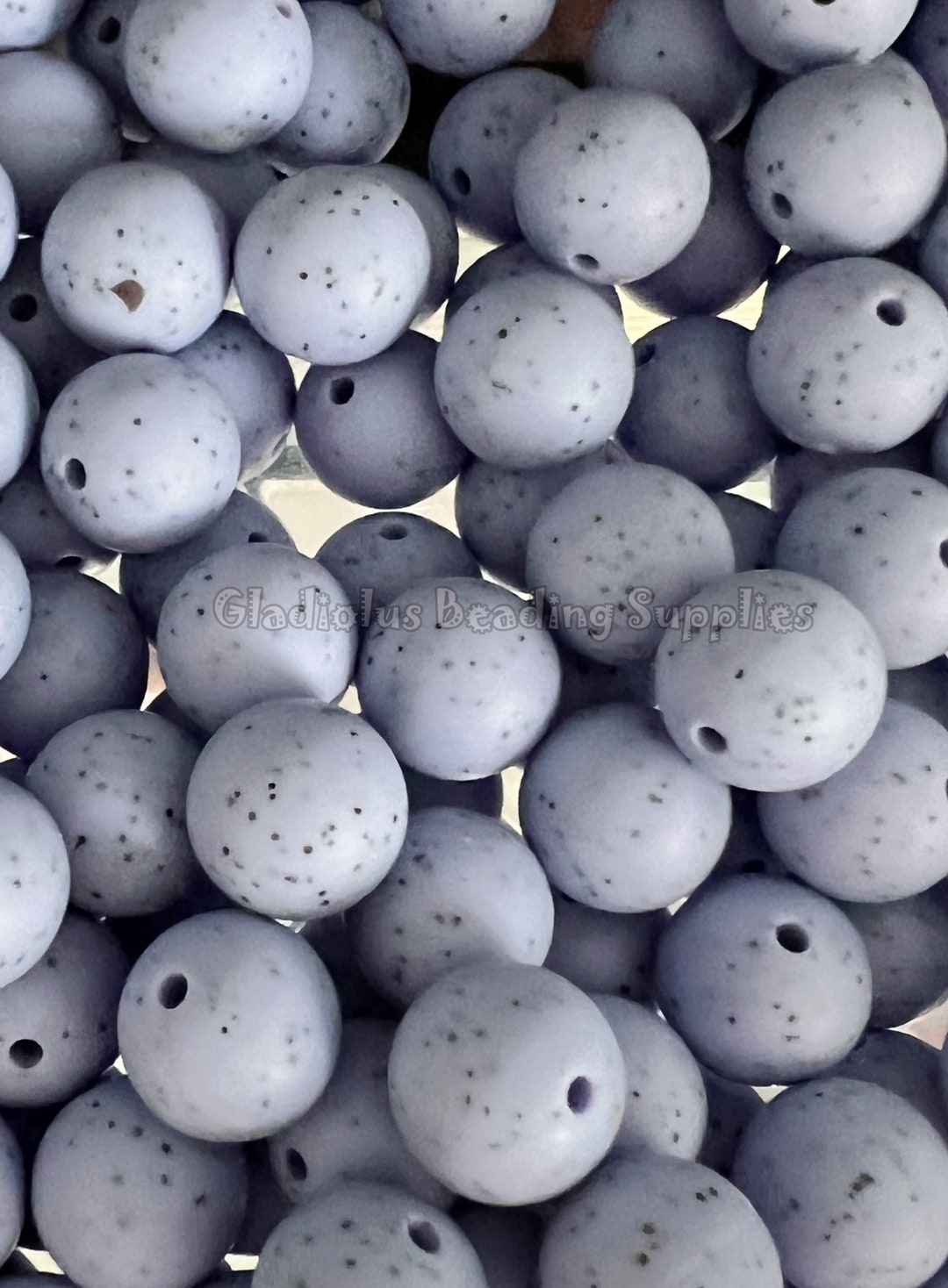 15mm Beads, Purple Granite Silicone Beads, Granite Beads, Wholesale Beads, Loose Beads, Round