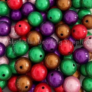 16mm Miracle Beads, Illusion Beads, Bubblegum Beads, Loose Beads, Chunky Beads, Beading Supplies, Crafting Supplies, Gumball Beads,