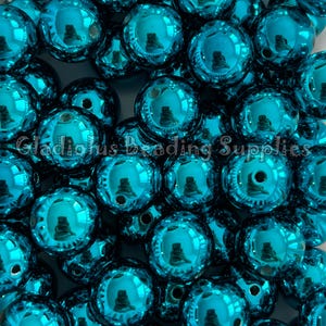 20mm Beads, Aqua UV Bead, Pearly Look, Reflective Beads, Acrylic Beads, Chunky Bubblegum Beads, Loose Beads, Gumball Beads, Halloween Beads