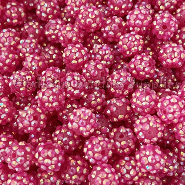 Pink Rhinestone Beads - Etsy
