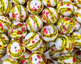 20mm Halloween Beads, Chucky Bubblegum Beads, Chunky Beads, Gumball Beads, Spider web, Acrylic Beads, Jewelry Supplies, True Crime Bead