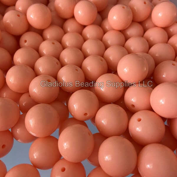 20mm Coral Beads - Bubblegum Beads - Acrylic Solid Beads - Chunky Bubble Gum Beads - DIY Jewelry - Beading Supplies -Jewelry Making S10