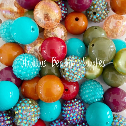 20mm Beads Fall Theme Set Beads Craft Mixed Acrylic Beads Etsy