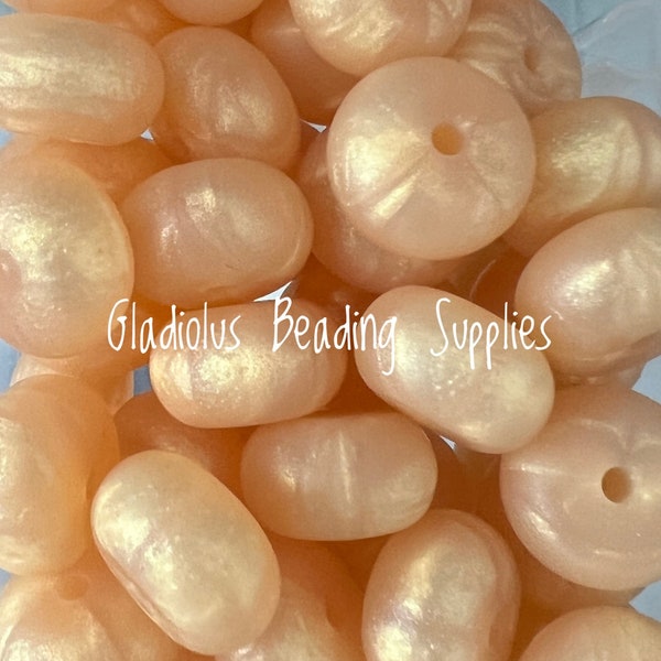 14mm Gold Metallic Beads, Silicone Beads, Colorful Beads, Wholesale Beads, Bulk beads, Loose Bead, Crafting Supplies, AB19