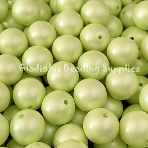 20mm Light Green Matte Bead, Chucky Bubblegum Beads, Acrylic Gumball Beads, Wholesale beads, Beading Supplies, Bulk beads, Loose Beads