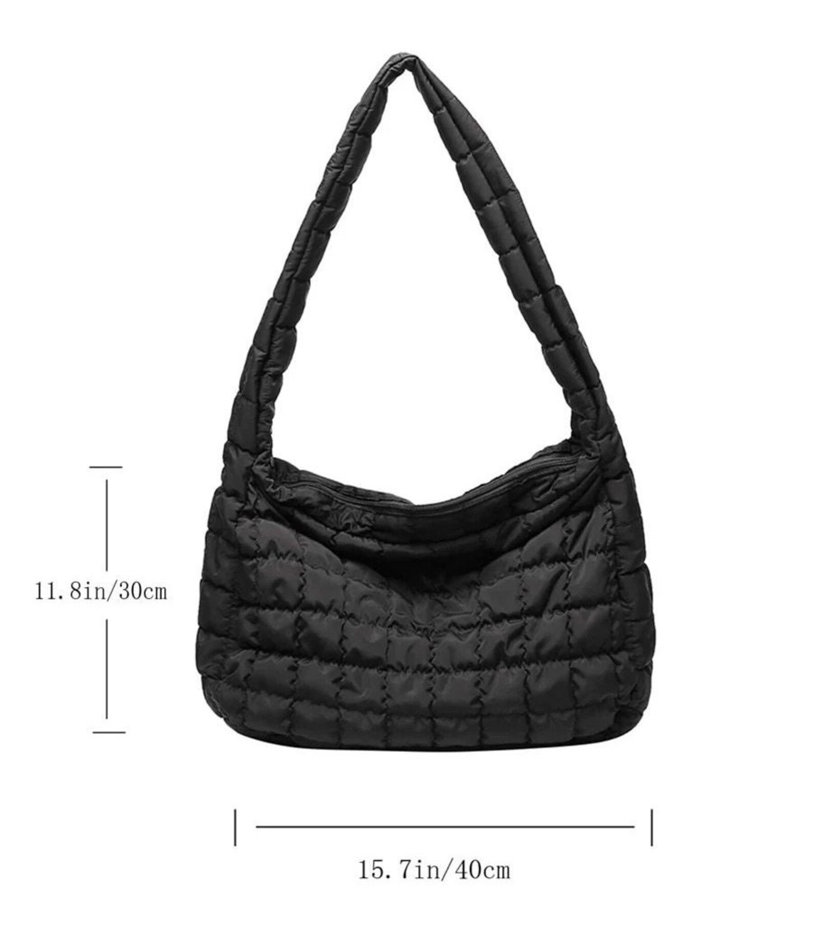 Quilted Large Messenger Tote Bag Nylon Puffy Shoulder Bag Etsy