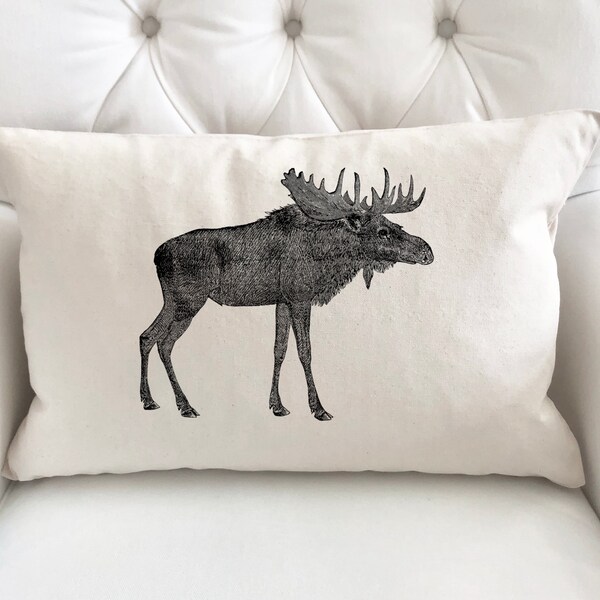 Moose Pillow Etsy
