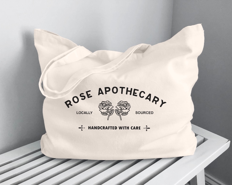 Rose Apothecary Tote Bag Heavy Duty 100% Cotton Canvas Bag, Ew David, Alexis Rose, Johnny Rose, Quality Tote Bag image 1