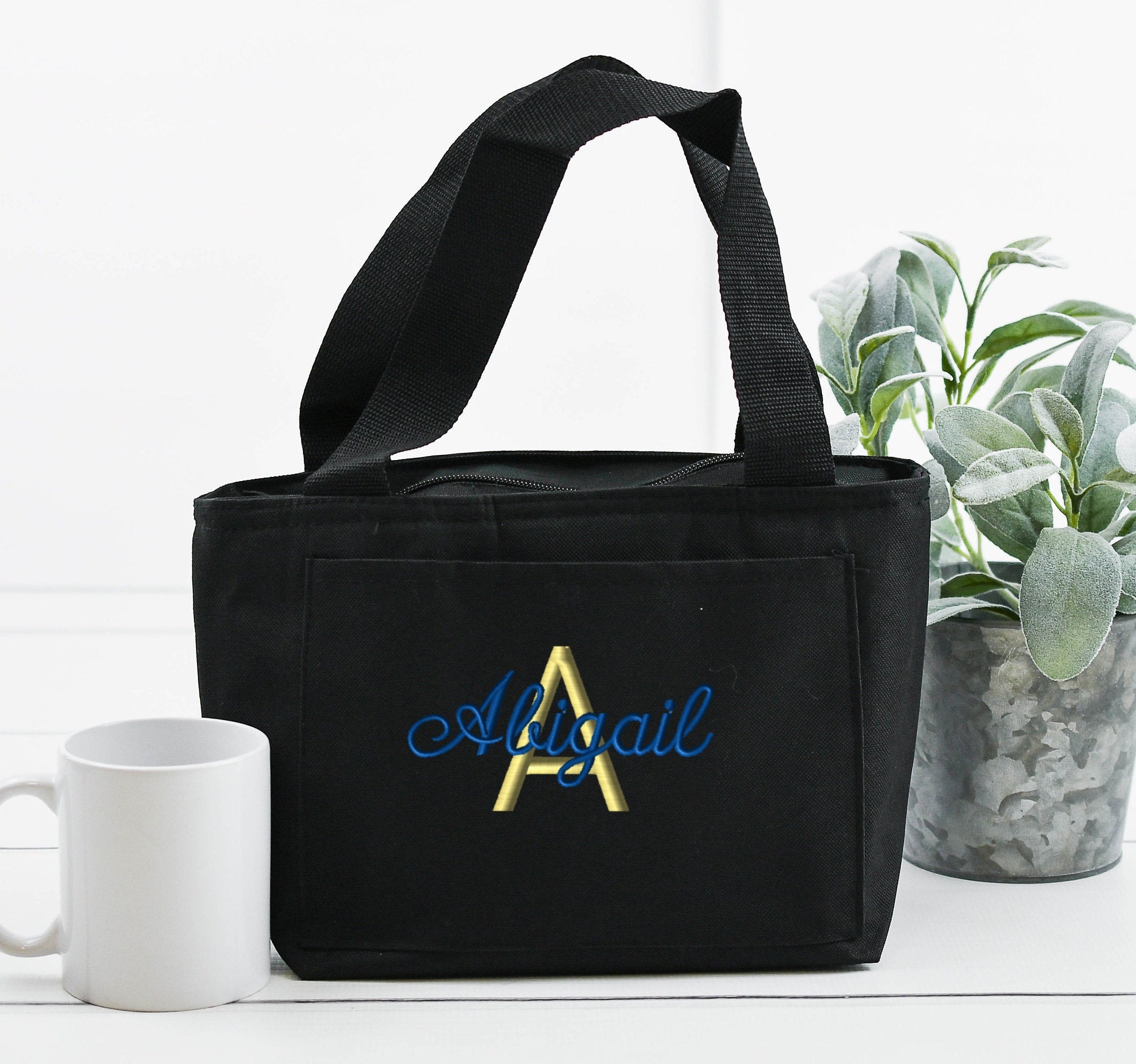 Kids Lunch Bag Personalized Insulated Lunch Tote Embroidered Etsy