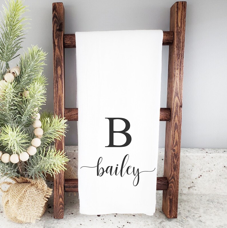 Custom Last Name Tea Towel Personalized Dish Towel Kitchen Etsy Australia