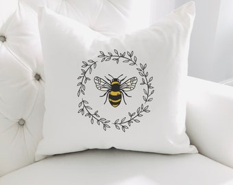 bee pillow cover