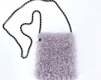 Light Purple Sheepskin Pouch